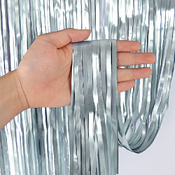 Занавес дождик 1 х 2 м, металлик матовый, Голубой