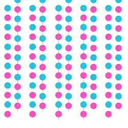 Гирлянда "Кружочки" бумажные 5 см х 4,5 м, Синий+Малиновый