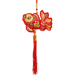 Китайская подвеска 15х40см, Рыбка